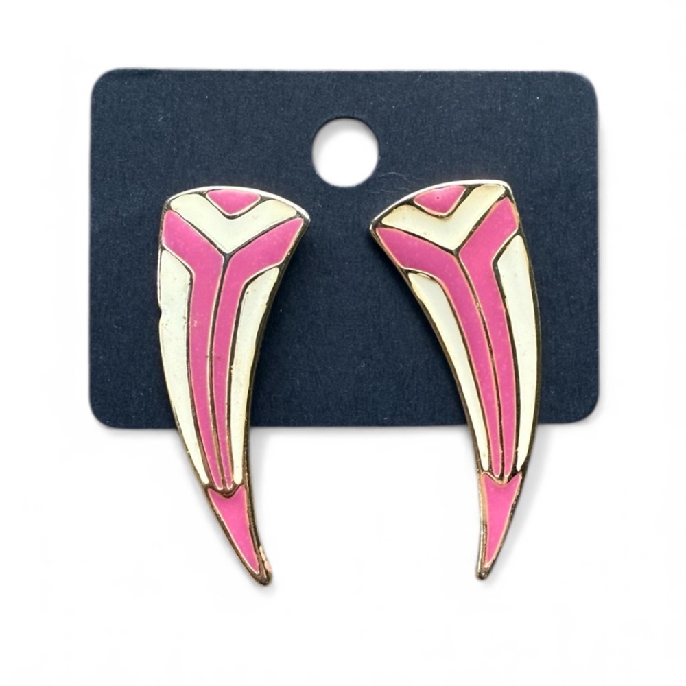 Vintage 80s Geometric Earrings